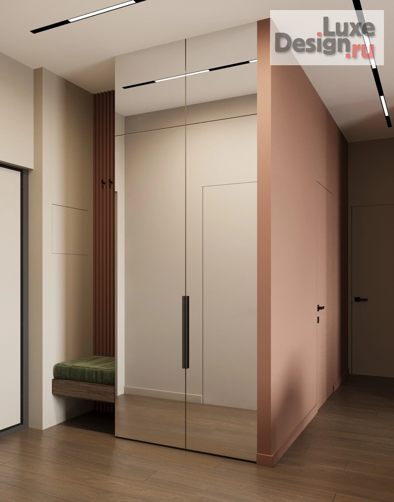 Дизайн интерьера двухкомнатной квартиры "Дизайн 2-комнатной квартиры в ЖК ID Park Pobedy" (фото 2)