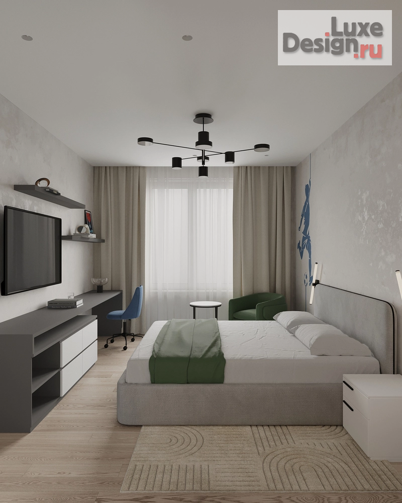 Дизайн интерьера четырехкомнатной квартиры "Дизайн 4-х комнатной квартиры в ЖК Цивилизация, 106 кв.м" (фото 15)