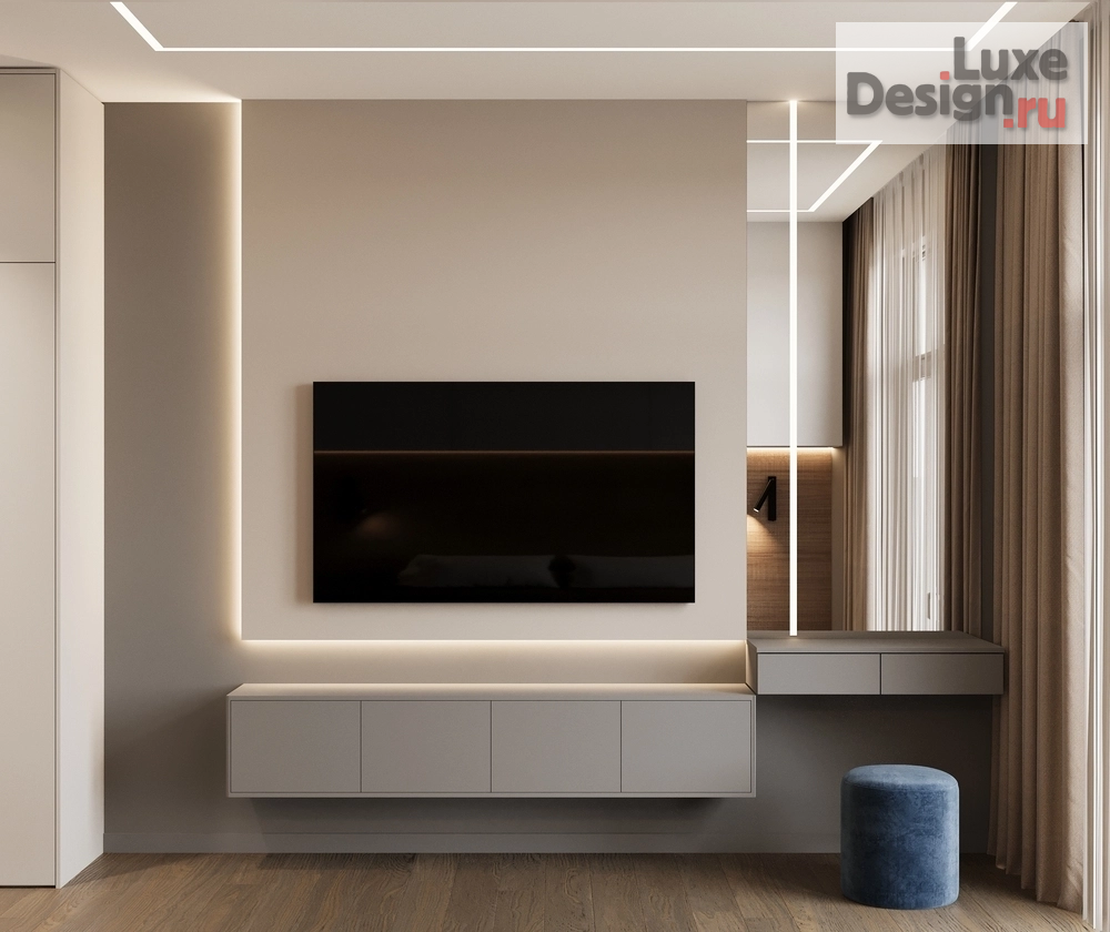 Дизайн интерьера двухкомнатной квартиры "Дизайн 2-комнатной квартиры в ЖК Лермонтовский 54" (фото 9)