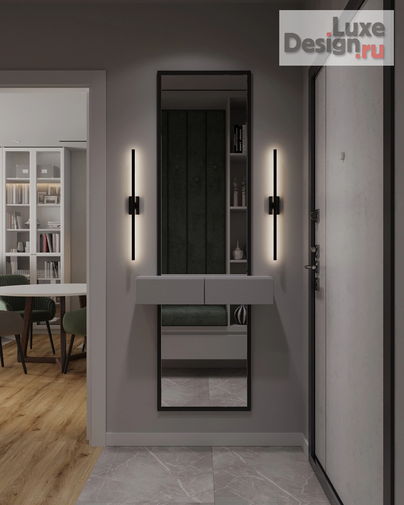 Дизайн интерьера двухкомнатной квартиры "ЖК Богатырь, 2-комнатная квартира" (фото 3)