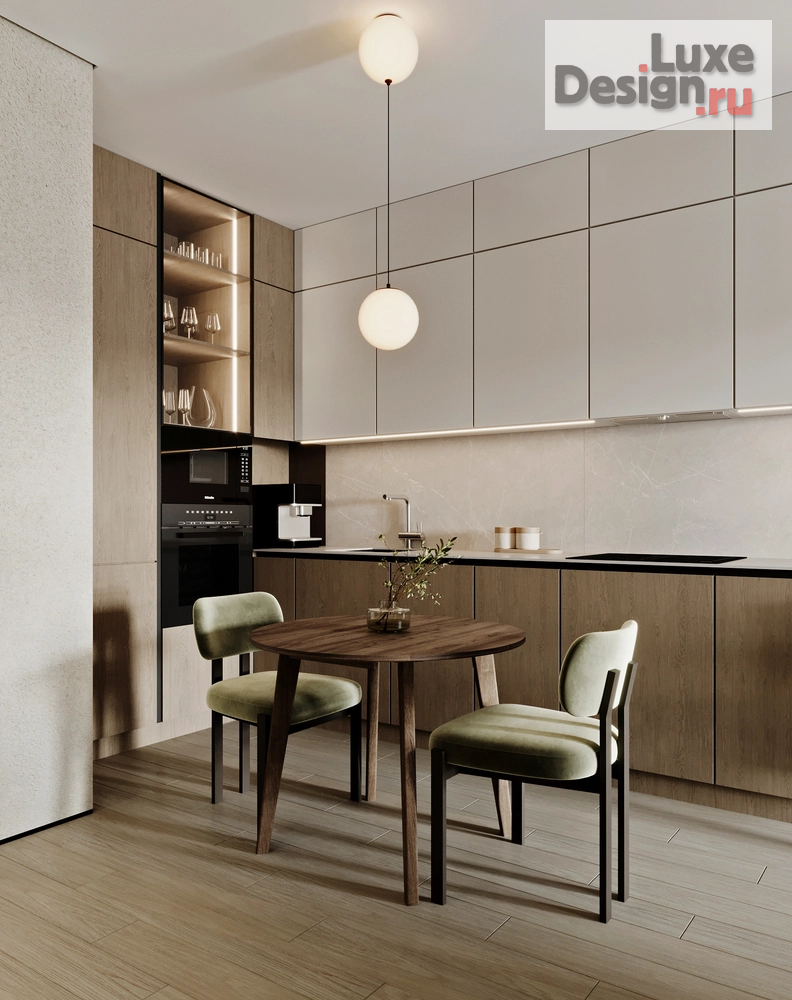 Дизайн интерьера однокомнатной квартиры "Дизайн 1-комнатной квартиры в ЖК «Шкиперский 19»" (фото 3)