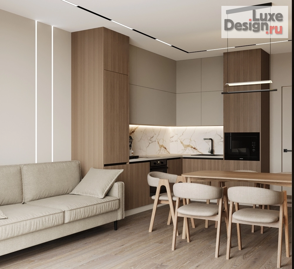 Дизайн интерьера трехкомнатной квартиры "Дизайн 3-комнатной квартиры в ЖК «Нахимова»" (фото 6)