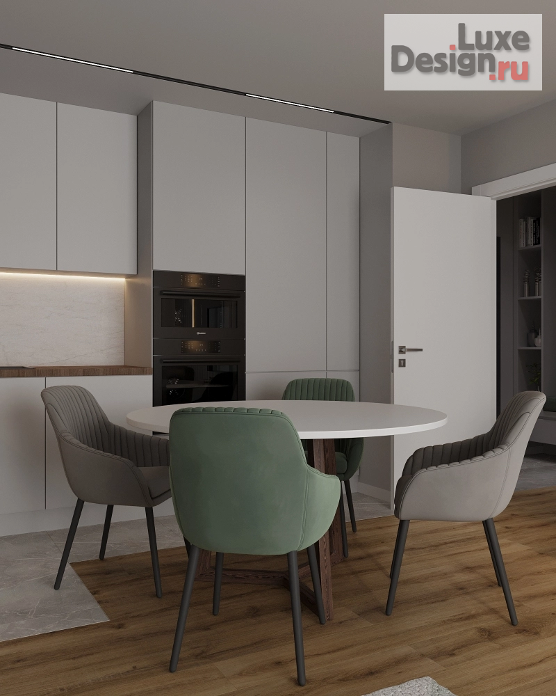 Дизайн интерьера двухкомнатной квартиры "ЖК Богатырь, 2-комнатная квартира" (фото 9)