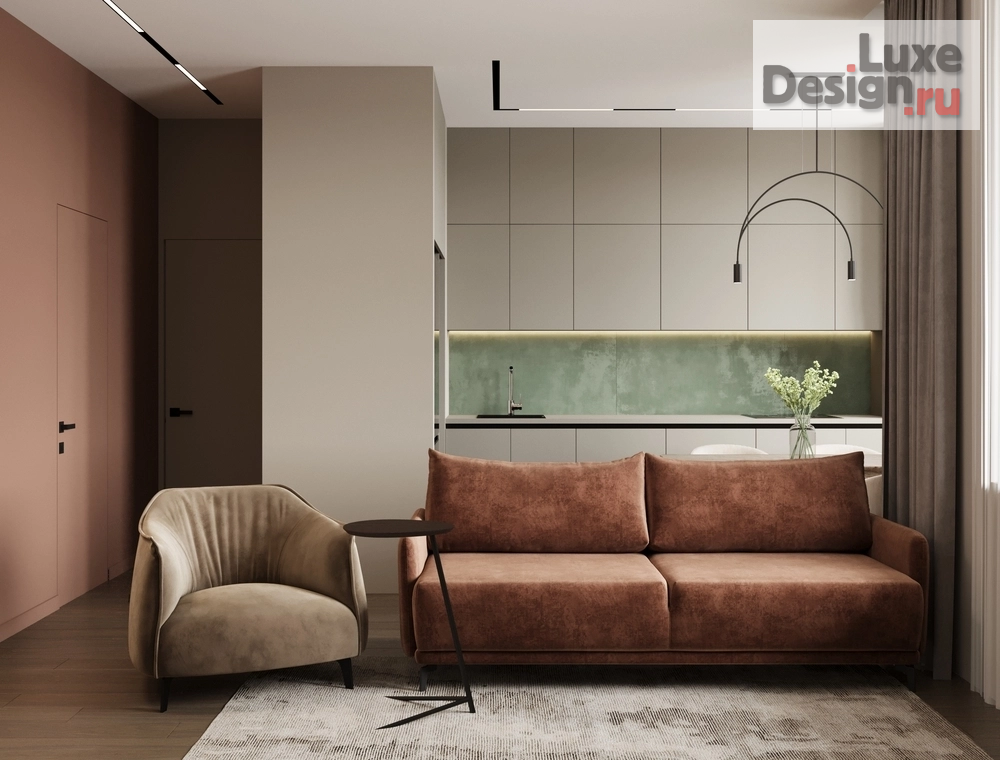 Дизайн интерьера двухкомнатной квартиры "Дизайн 2-комнатной квартиры в ЖК ID Park Pobedy" (фото 4)