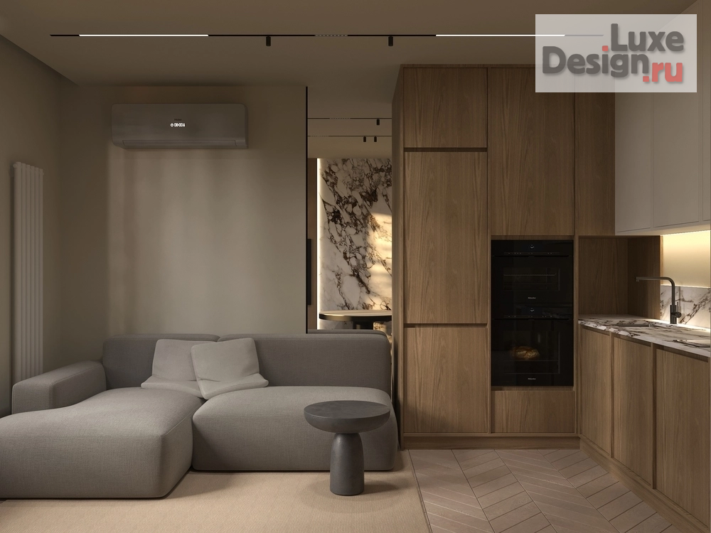 Дизайн интерьера двухкомнатной квартиры "ЖК Белый Остров, 2-комнатная квартира" (фото 1)