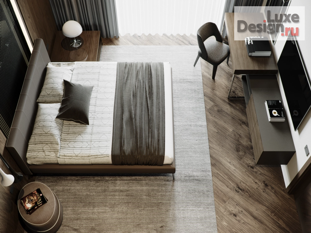 Дизайн интерьера спальни "Квартира на Ярославском шоссе, спальня" (фото 5)