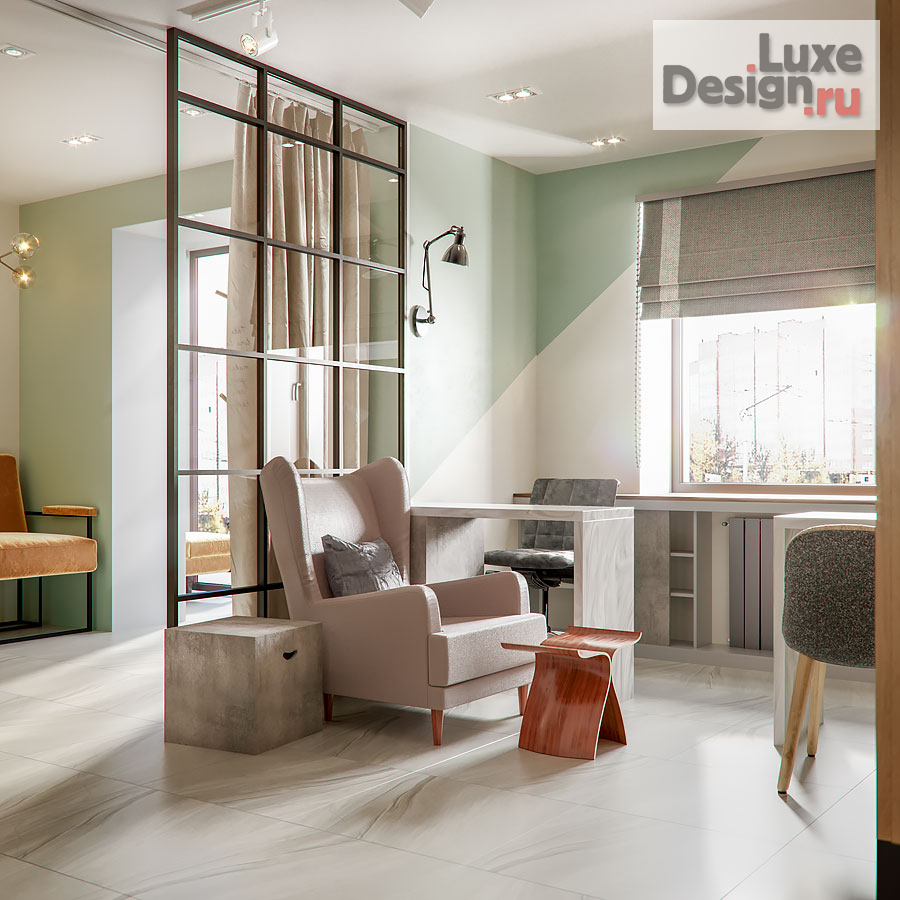 Дизайн интерьера салона красоты "Салон красоты, 50 м2, ЖК Волгарь" (фото 7)