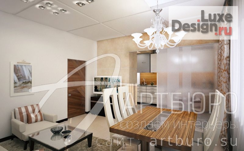 Дизайн интерьера трехкомнатной квартиры "Квартира в современном стиле" (фото 3)