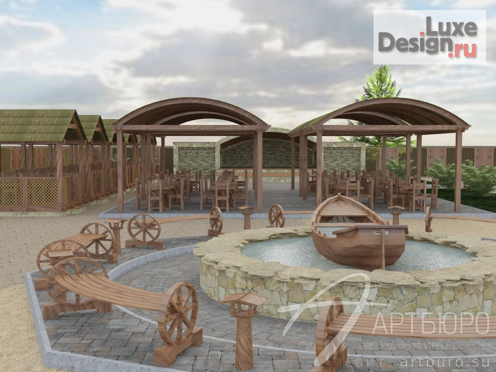 Дизайн интерьера ресторана "Территория парка отдыха ресторана" (фото 6)