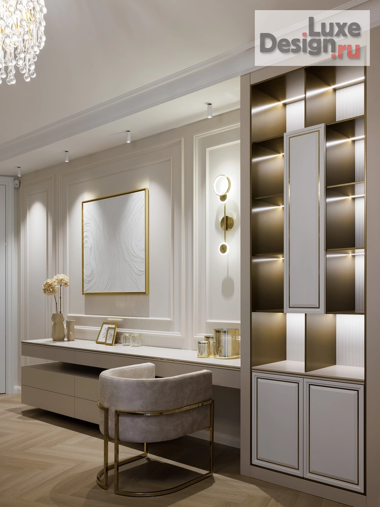 Дизайн интерьера трехкомнатной квартиры "Интерьер частных апартаментов. Санкт-Петербург" (фото 9)