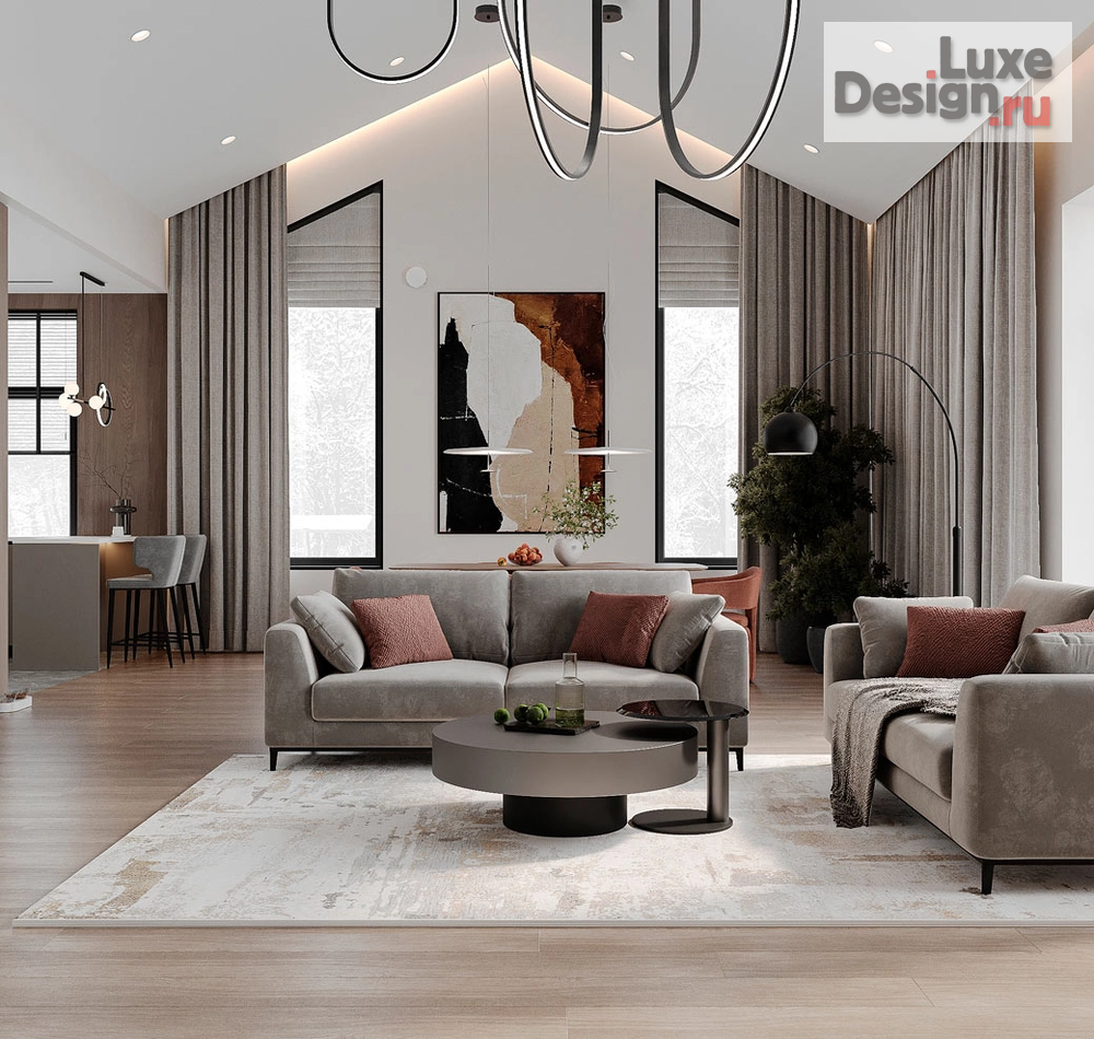 Дизайн интерьера загородного дома "Дом в стиле минимализм Кп Репенская усадьба" (фото 5)