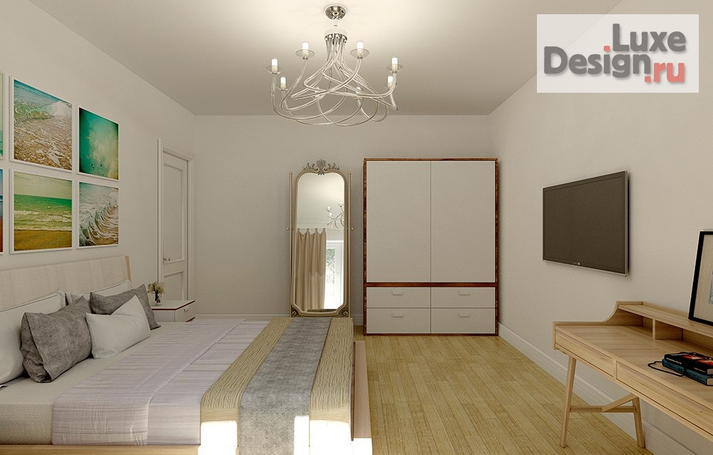 Дизайн интерьера спальни "Спальня в скандинавском стиле." (фото 2)