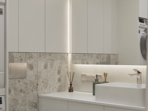 Дизайн интерьера двухкомнатной квартиры в Санкт-Петербурге "Ванные комнаты [ЖК Листва]"