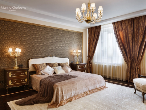 Дизайн интерьера спальни в Санкт-Петербурге "Спальня в частных апартаментах"