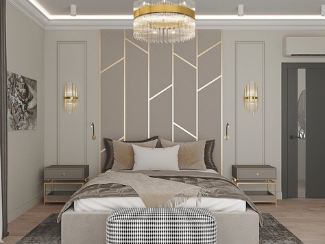 Дизайн интерьера спальни в Санкт-Петербурге "Вартемяги"