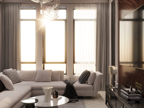 Дизайн интерьера частного интерьера в Санкт-Петербурге "Роскошь неоклассики"