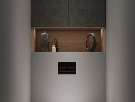 Дизайн интерьера санузла в Санкт-Петербурге "Дизайн проект сан.узла 1,4 м2."