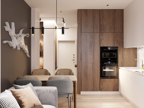 Дизайн интерьера трехкомнатной квартиры в Санкт-Петербурге "Дизайн квартиры ЖК Болконский"