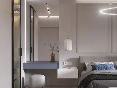 Дизайн интерьера двухкомнатной квартиры в Санкт-Петербурге "Квартира в ЖК Принцып"