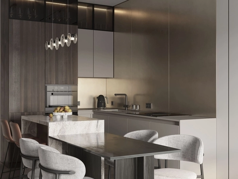 Дизайн интерьера двухкомнатной квартиры в Санкт-Петербурге "ЖК NEVA HAUS"