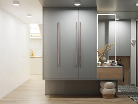 Дизайн интерьера апартаментов в Санкт-Петербурге "Двухуровневые апартаменты на Обводном канале"