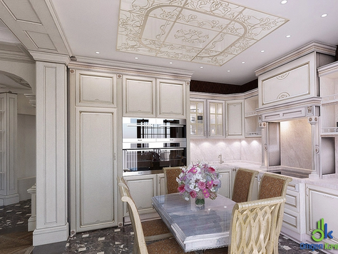 Дизайн интерьера четырехкомнатной квартиры в Санкт-Петербурге "Новое видение классики"