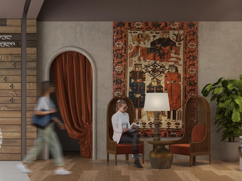 Дизайн интерьера общественного интерьера в Санкт-Петербурге ""ГИВИ ТУ Ю" грузинский ресторан"